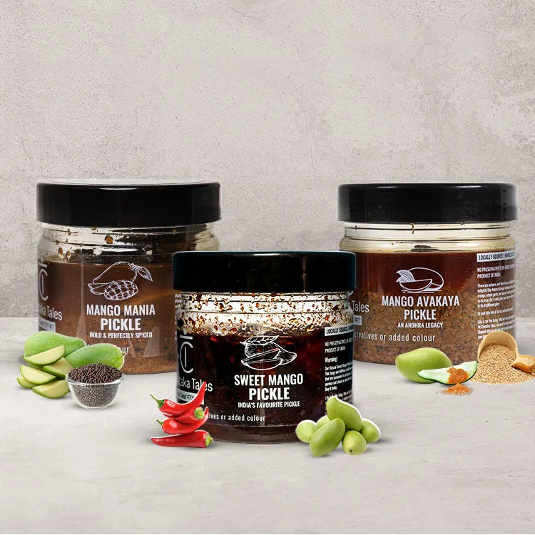 Sweet Mango Pickle + Mango Mania Pickle + Mango Avakaya Pickle image 0